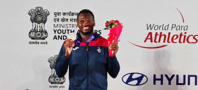 Sherman Guity logra la medalla de plata en los 200 metros planos