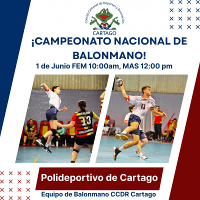  Cartago será sede de la segunda fecha del Campeonato Nacional de Balo...