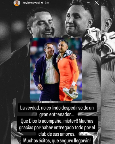 Keylor Navas a Efraín Juárez tras su salida de Pumas