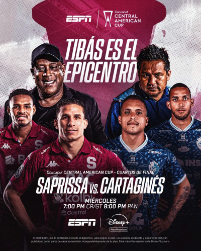 ¡A PRENDER LA TELE! SAPRISSA VS. CARTAGINÉS VA POR ESPN Y DISNEY+